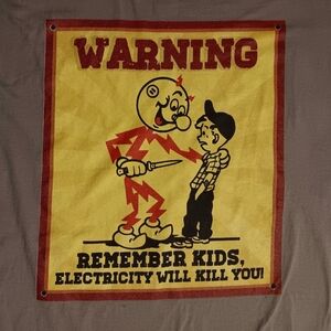 Reddy Kilowatt t-shirt Kids Electrcity Will Kill You